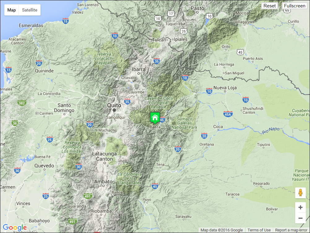 Headed south through Ecuador in the Andes Mountains. 