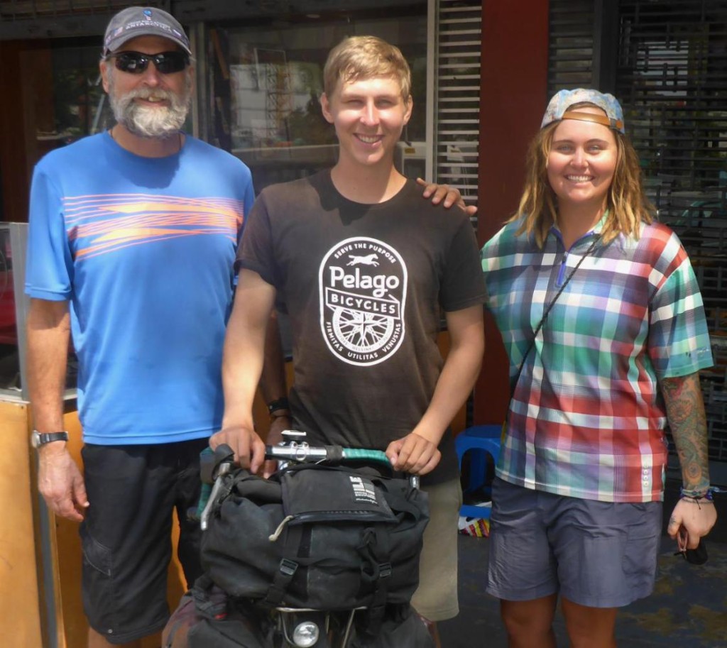 Jocelyn has been following Antti from Finland for a few years now. We were in Kyrgyzstan at the same time in 2014 but never met. We met him for breakfast yesterday as he left Lima and continued north. http://riversanddeserts.com/en/ 