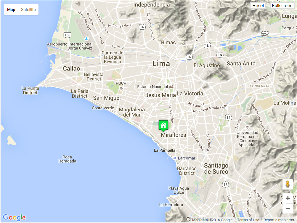 We are staying in the Miraflores district of Lima. We cycled in from the north along the coast. 