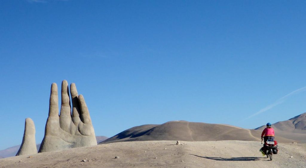 A giant hand in the Atacama Desert. 