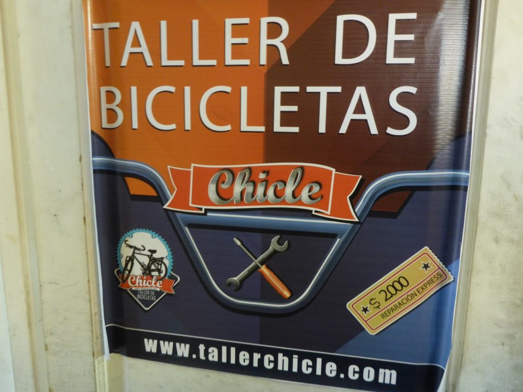 Our bike shop in Santiago, Chile where Carlos boxed our bikes. He also rents touring bicycles. Many peole rent touring cycles from him to explore Chile, Patagonia and beyond.