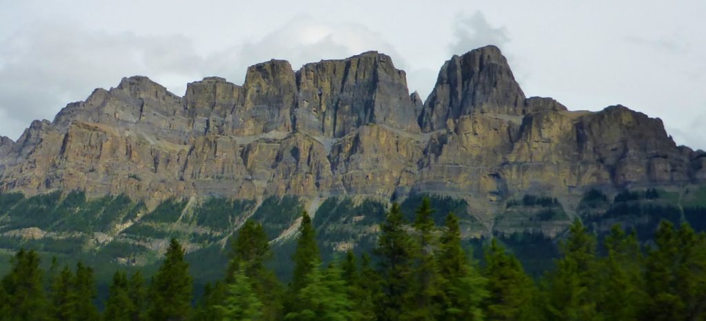 Castle Mountain in Banff National Park.