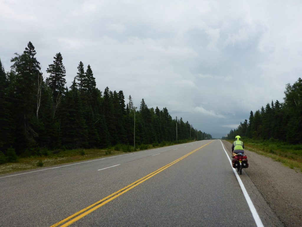 Into a storm, headwinds, and big hills...this is adventure cycling.