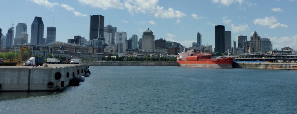 Montreal is a major seaport with the Great Lakes St. Lawrence Seaway to the East.