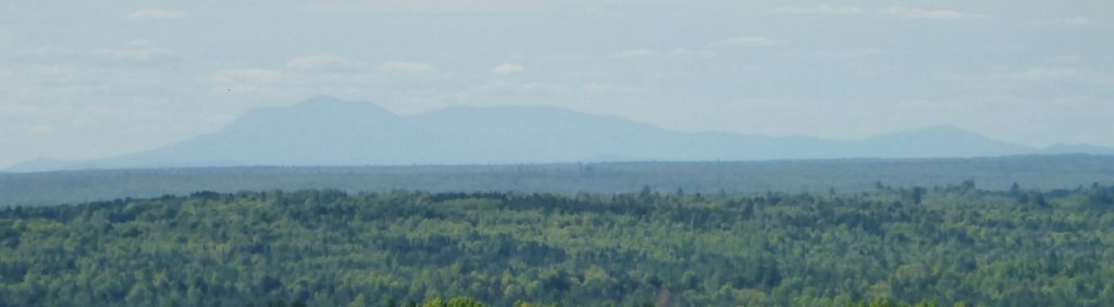 Mount Katahdin, the highest point in Maine. Also part of the Appalachian Trail.