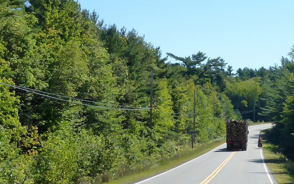 The timber trucks in Nova Scotia are very kind as compared to other parts of Canada and north Florida.