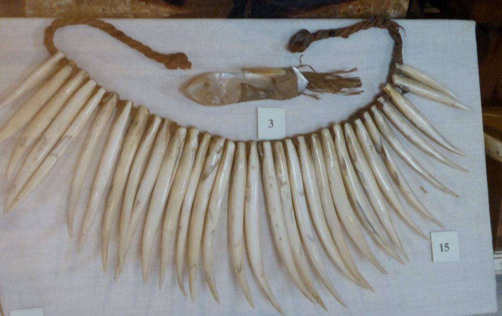 A whalebone necklace.
