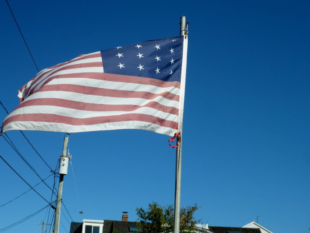 A 16 star flag in Stonington, CT.