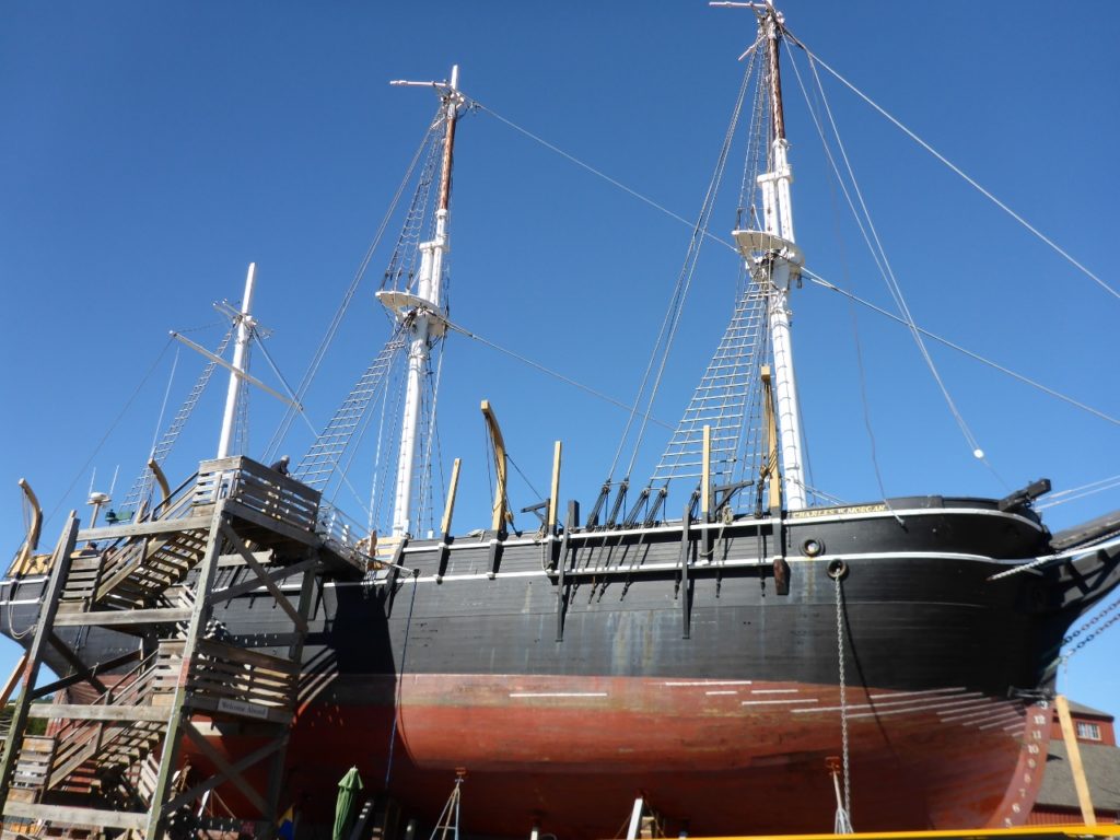 The Charles W. Morgan whaleship.