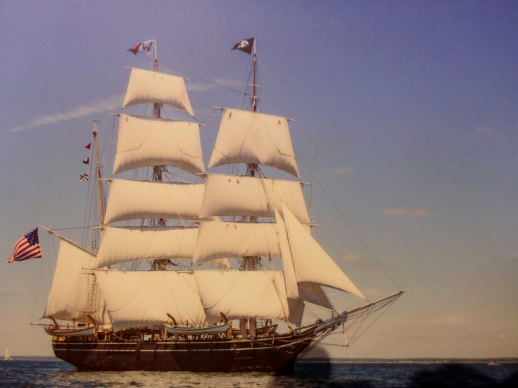 The Charles w. Morgan under sail in 2014.