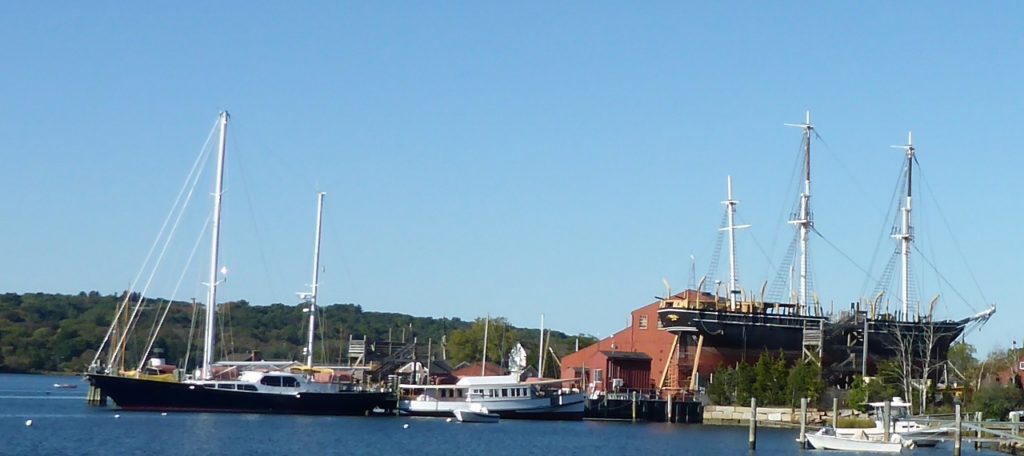 The Charles W. Morgan on the right.