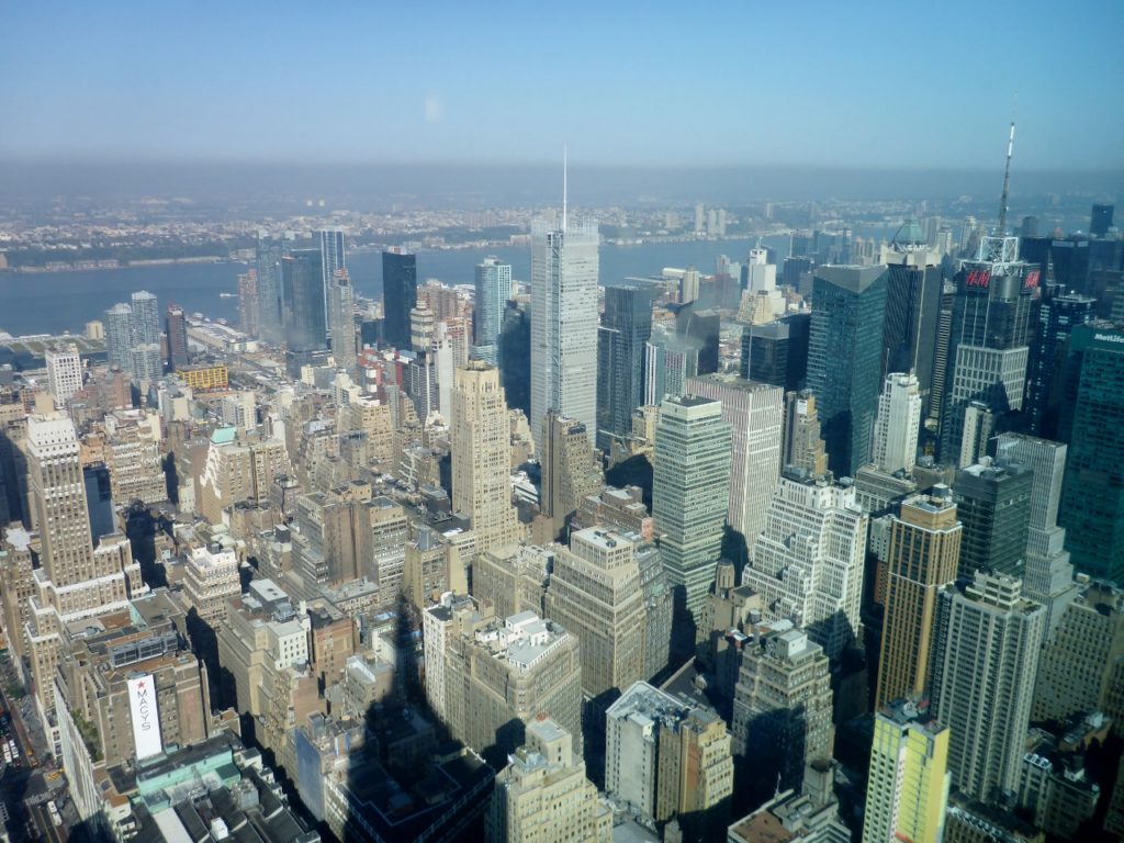 Views from the Empire State Building at 1,200 feet high.