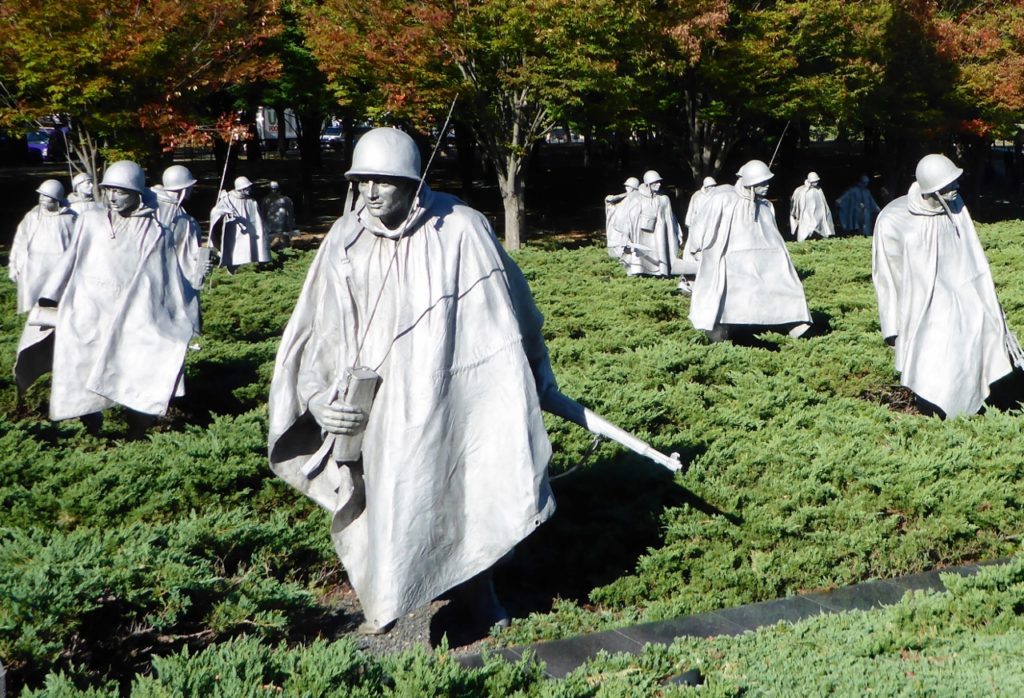 The Korean War Memorial.