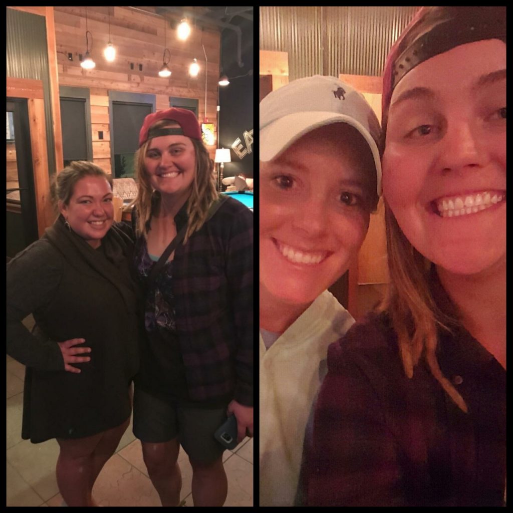 A nice visit in Wilmington, NC with Jocelyn's sorority sisters Sarah (left) and Lindsey.